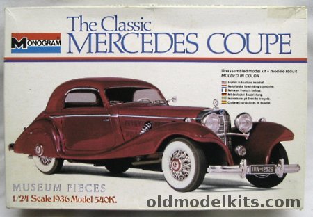 Monogram 1/24 1936 Mercedes 540K Coupe, 2304 plastic model kit